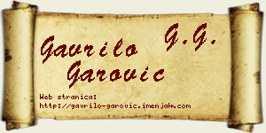 Gavrilo Garović vizit kartica